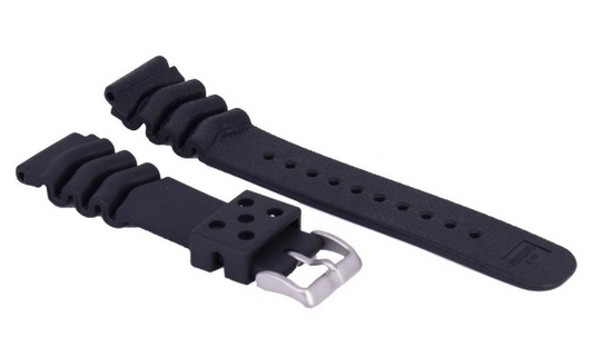 Seiko Black Rubber Watch Strap